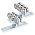 thumbnail image 1 of Unique Bargains 6 Wheels Trolley Sliding Rail Track System Roller Trolley for Electric Hoist Strut Channels 2 Pack, 1 of 7