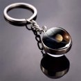 thumbnail image 3 of Glass Ball Keychain Luminous Double-sided Planetary Key Ring Bag Charm for Girls, 3 of 10