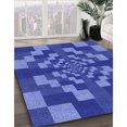 thumbnail image 3 of Ahgly Company Machine Washable Indoor Square Transitional Sky Blue Area Rugs, 8' Square, 3 of 7