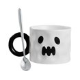 thumbnail image 2 of Ceramic Coffee Mug, Holiday Coffee Mug, Milk Juice Mug, Gift Mug, Pumpkin, Cat, white, 2 of 7