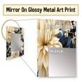 thumbnail image 3 of Designart "Metropolitan Oasis Damask" Damask Wall Mirror, Printed Beige Wall Mirror, Bohemian Bathroom Wall Mirror, Decorative Damask Mirror - 24x32 Inch, 3 of 5