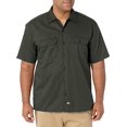 thumbnail image 2 of Dickies Mens Short-Sleeve Work Shirt, 3X, Olive Green, 2 of 4