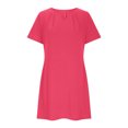 thumbnail image 3 of Ovzne Robes d'Été pour Femmes 2025 Robe de Plage Robe Décontractée d'Été pour Femmes Robe de Printemps à Manches Courtes avec Poches Robe de Plage Décontractée Robe de Printemps à Manches Courtes Imprimée en Liquidation, 3 of 5