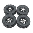thumbnail image 1 of lionlar 4 Pcs Roues et Pneus de Voiture RC Pneus RC avec Jante de Roue, Remplacer Pièce de Mise à Niveau RC Noir, 1 of 9