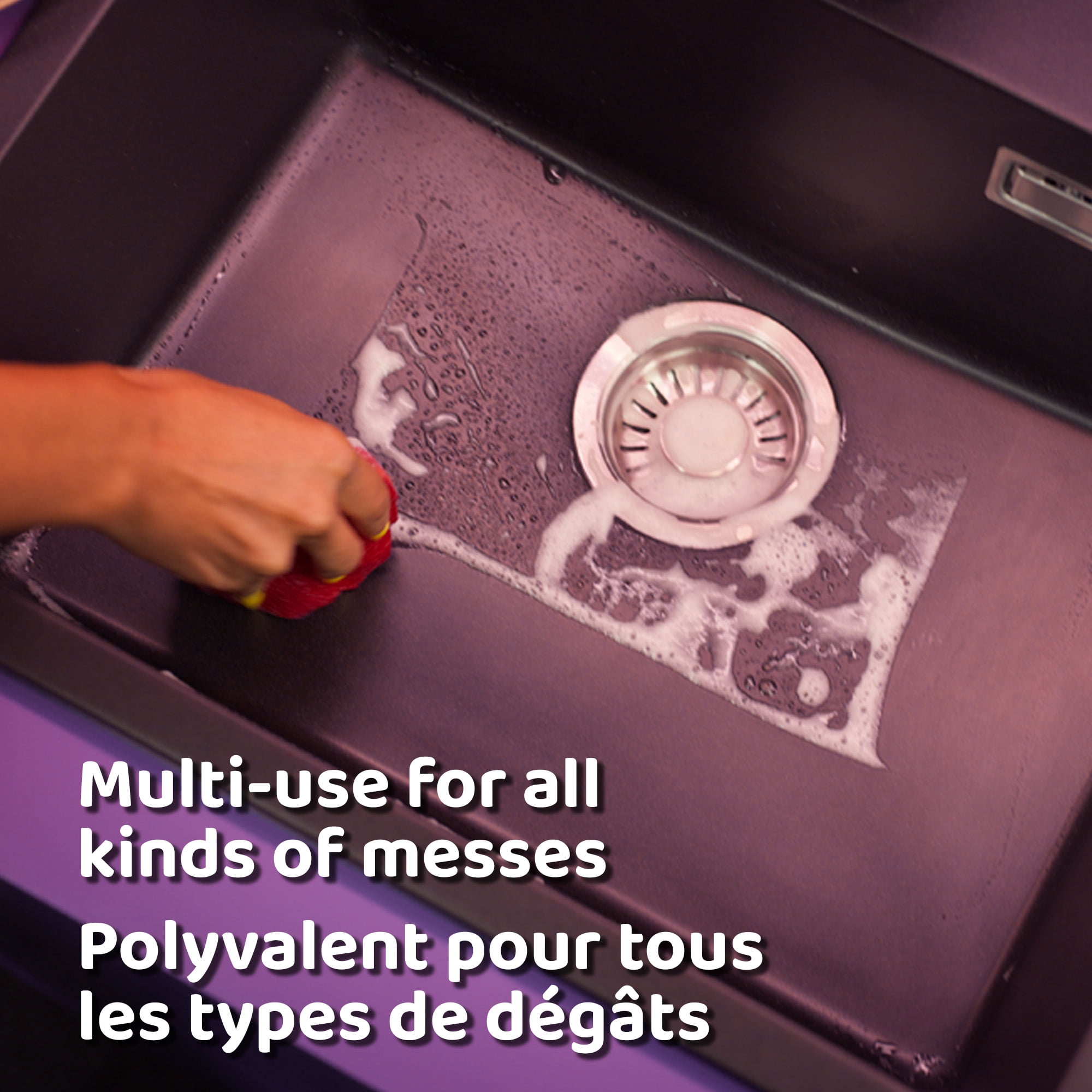Vileda Punch Éponge à récurer multi-usage, pomme