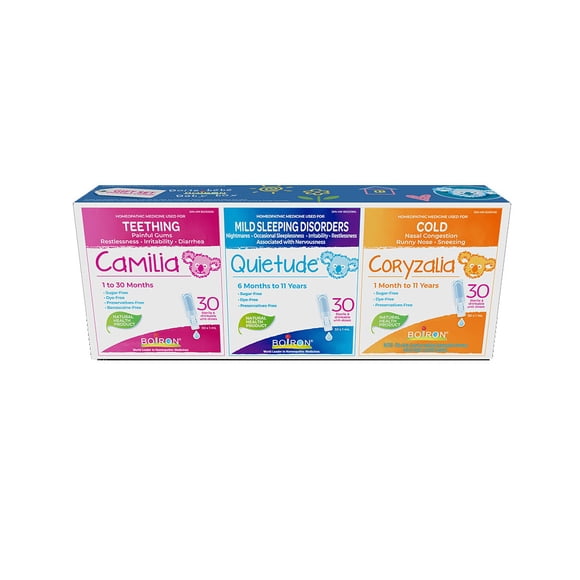 Boiron Toddler Box – Homeopathic Medicine for Teething, Sleep, and Cold Relief – 3-Box Set