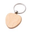 thumbnail image 2 of Wood DIY Key Chain Portable Man Woman Paintable Hanging Crafts Making Bag Handbag Clothes Automotive Keychain Accessories Heart Shape, 2 of 9