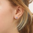 thumbnail image 3 of 925 Sterling Silver Simulated Alexandrite Birthstone Heart Screw Back Earrings, 3 of 6