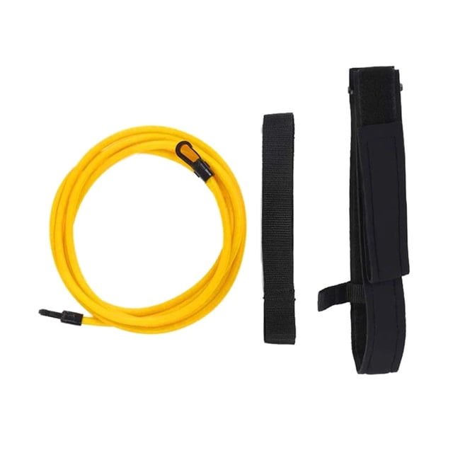 Swim Resistance Belt, Drawstring for Training Elastic Band, Swim Instructor Exercise Belt - Yellow 10mm