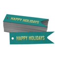 thumbnail image 1 of Inkdotpot Gold Foil Paper Hang Tags Happy Holiday Favor Tags 50 Pieces, 1 of 1
