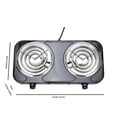 thumbnail image 3 of LNGOOR Ustensiles de Cuisine Multifonctions Électrique Double Brûleur 2000W Blanc, 3 of 8