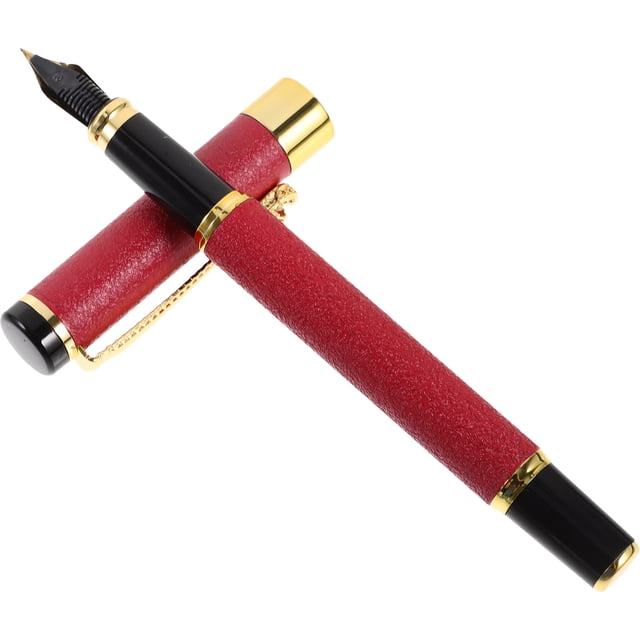 Miangastore Writing Pens Beginner Fountain Pen Red Plastic 1Set 5.3X0.7X0.6In