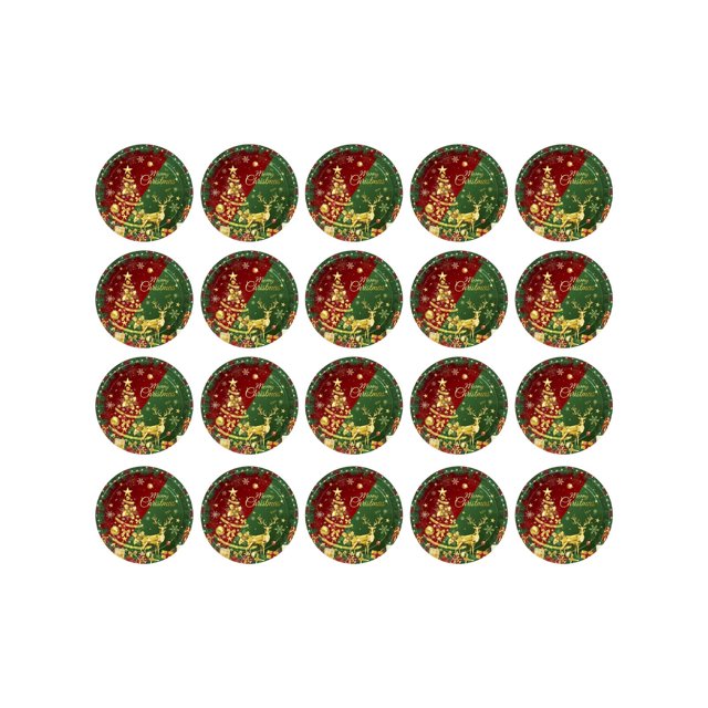 B 20 Piece Christmas Disposable Paper Plates Set 9 Inch Holiday Themed Design For Party Gathering 9.06 X 9.06 Inches 0.485 Pounds
