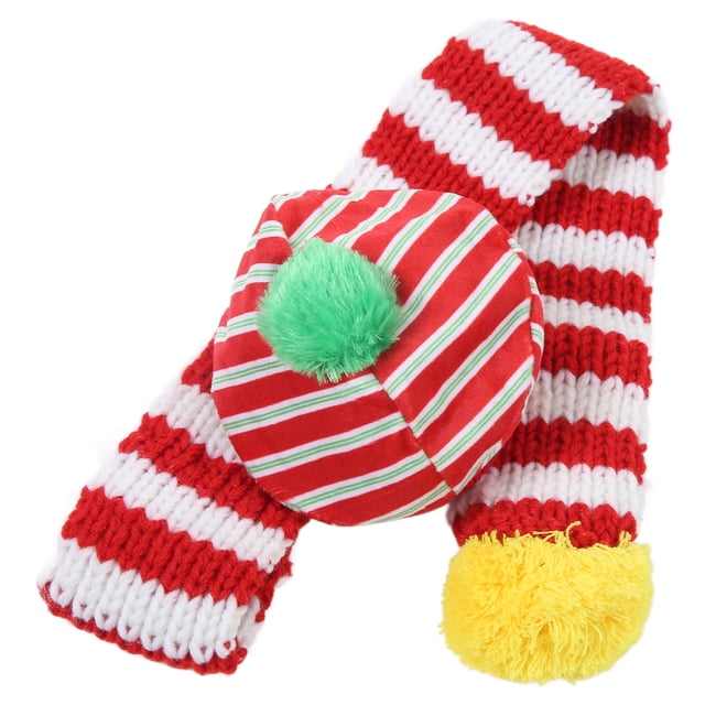 Pet Scarf Kit, Skin Friendly Easy To Wear Adorable Easy To Clean Dog Hat And Scarf Set For Christmas For Small Medium Large Dogs For Pet For Cat Dog