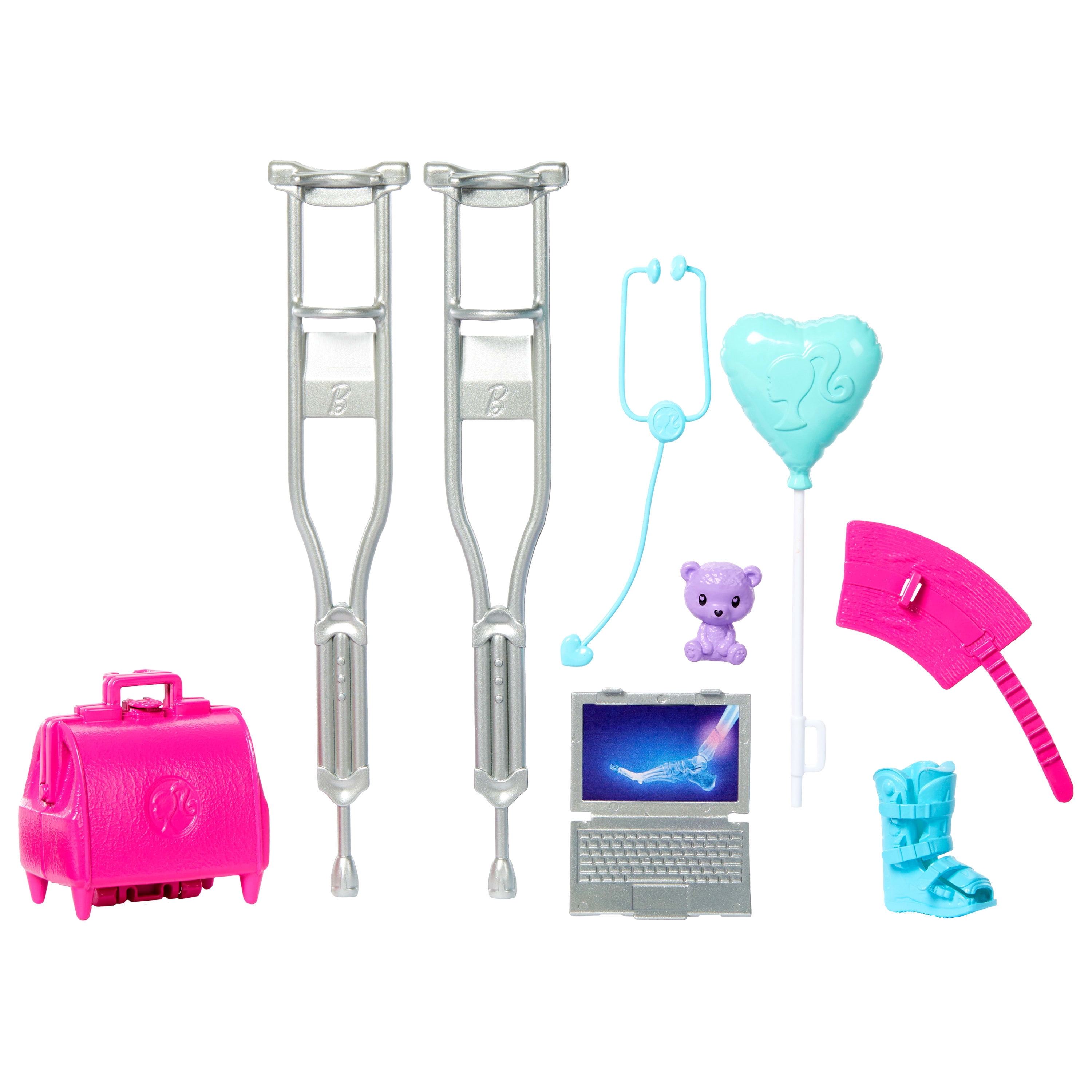 Barbie World Toy Doctor Set with Doll 10 Accessories Including