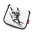 thumbnail image 1 of Universal Golf Mallet Putter Cover Square Head Cover Protective Guard Headcover Magnetic Closure Guard Butterfly White, 1 of 1