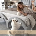 thumbnail image 3 of SIBEDS Bed Frame with Storage Drawers and Galaxy Star Projector PU Upholstered Gray Headboard, Queen, 3 of 9