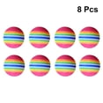 thumbnail image 3 of SHISUYAN 8pcs 38mm Rainbow EVA Ball Practice Indoor Training Aid Training Ball (Colorful), 3 of 8