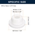 thumbnail image 3 of Unique Bargains 6 Pcs White Plug Holes, T19 Rubber Button Plug for 18mm/0.71' Hole, 3 of 6