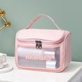 thumbnail image 1 of TopLLC Storage Bins Translucent Cosmetic Bag, Cosmetic Bag Set Frosted Translucent PVC With Zipper Handle Portable Travel Bag, Hangable And Handy Cosmetic Bag Storage Bags, 1 of 7