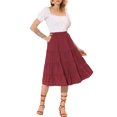 thumbnail image 2 of Unique Bargains Jupe Midi Longue Évasée à Volants pour Femme avec Poches, 1 TG, 2 of 7