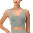thumbnail image 4 of Bigersell Full-Coverage Bra Women Bras Full-Coverage Workout Bra Wire-Free Bra Style B11 Full-Coverage Wireless Bra Women Back-Smoothing Bra Feature Lace Bra Hook & Eye Bra Closure , Green M, 4 of 9