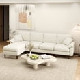 thumbnail image 2 of HOMCOM Changeable Sectional Sofa with Changeable Chaise Lounge, Cream White, 2 of 10