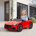 thumbnail image 2 of Qaba 12V Mercedes-Benz Licensed Kids Electric RC Car, Ride on Toddler Toys Gift, Red, 2 of 10