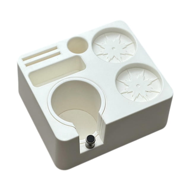 Elodie Coffee Tamping Station for Home Kitchen Non Slip Coffee Filter Tamper Holder white