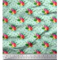 thumbnail image 1 of Soimoi Poly Georgette Fabric Leaves Tropical Print Fabric by Yard 42 Inch Wide, 1 of 1
