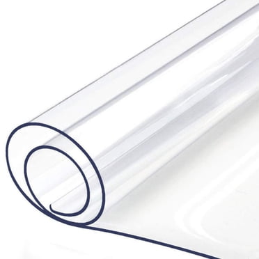 Tapis de Table en Plastique Protecteur de Table Anti-Huile Housse de Table Ronde Nappe Transparente Nappe Imperméable