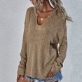 thumbnail image 1 of EGNMCR Cardigans pour Femmes, Chandails pour Femmes Mode Décontractée Col en V Manches Longues Tricoté Hauts Chandail Femmes, 1 of 8