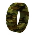 thumbnail image 1 of CHUANK Finger Ring Rubber Band Ring Silicone Rings Tire Pattern Wedding Men Breathable➳-01 green-10, 1 of 9
