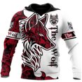 thumbnail image 2 of Chandails à Capuchon pour Hommes Imprimé Animal cool street (F, 2TG), 2 of 8