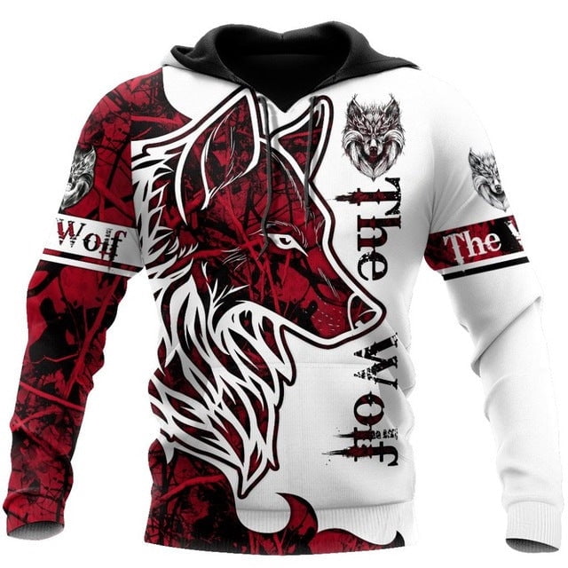 Chandails à Capuchon pour Hommes Imprimé Animal cool de Rue (B, S)