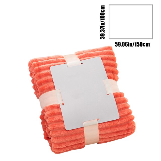 Oversized Cooling Quilt Wave Design Temperature Regulating 79x59in Double Layer Blanket Orange