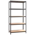thumbnail image 3 of vidaXL 5-Layer Shelves 5 pcs Anthracite Steel&Engineered Wood, 3 of 5