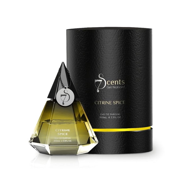 7 Scents Citrine Spice Eau de Parfum pour Hommes et Femmes 100 ml, 3.4 Fl. Oz. / Parfum Unisexe Longue Tenue / Parfum de Luxe Indo Exquis