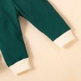thumbnail image 4 of IROINID Discount Baby Boy Girl Pants Newborn Solid Color Long Sleeve Suit Trousers French Rib Suit,Green, 4 of 9