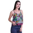 thumbnail image 2 of Moomaya Printed Womens Spaghetti Strap Crop Top Cami Summer Tops, 2 of 5