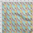 thumbnail image 4 of oneOone Viscose Jersey Yellow Fabric Abstract Geometric Sewing Material Print Fabric by The Yard 60 Inch Wide, 4 of 4