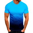 thumbnail image 3 of Jovati T-Shirt à Manches Courtes à Col Rond pour Hommes, Imprimé Dégradé 3D, Tissu en Polyester, Coupe Régulière, Tenue Décontractée, Lavable à la Machine, 3 of 5