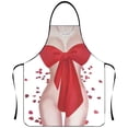 thumbnail image 4 of Oleegame 1PC Pretty Apron Funny Personality Creative Apron Muscle Men's Apron Bikini Series Cartoon Couple Apron Polyester Apron 1pcs Red, 4 of 4