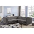 thumbnail image 4 of Meridian Furniture Alina Sectionnel Modulaire en Velours Gris, 4 of 18
