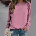 thumbnail image 2 of Sweat-shirts Décontractés à Col Rond à Manches Longues Coupe Ample Pull-Overs Doux Automne Vêtements de Mode, 2 of 5