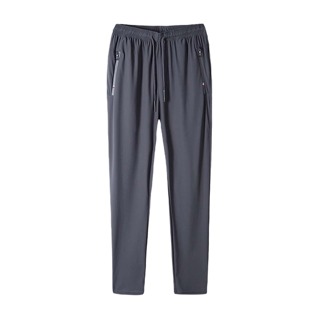 Ediodpoh Pantalon de Jogging Léger pour Hommes et Femmes, Pantalon de Course et de Randonnée à Séchage Rapide, Pantalon d'Entraînement de Piste avec Poches à Glissière, Pantalon pour Hommes Gris m