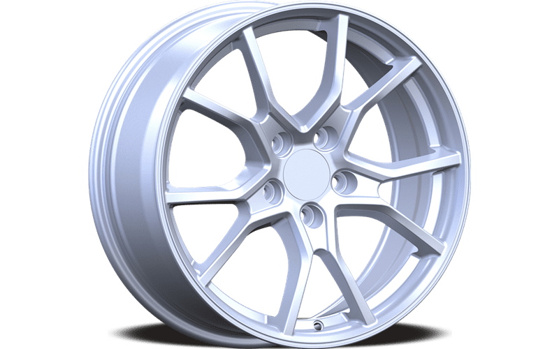 Set of four (4) YKW MF17 rims - 17x7.5 inch Silver alloy wheels for 2018 - Present Honda Accord