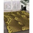 thumbnail image 3 of Ahgly Company Machine Washable Indoor Round Transitional Bakers Brown Area Rugs, 3' Round, 3 of 7