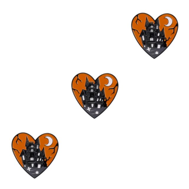 Maytalsory Exquisite And Fashionable Halloween Enamel Pin Brooch Gift For Gothic Jewelry Enthusiasts castle 3Set