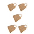 thumbnail image 3 of kurtrusly Fashionable And Functional Straw Beach Bag For Any Occasion Space-saving Blended Straw Handbag khaki 5Set, 3 of 6